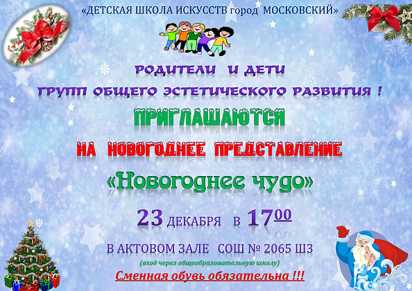 Новогоднее представление "Новогоднее чудо" 