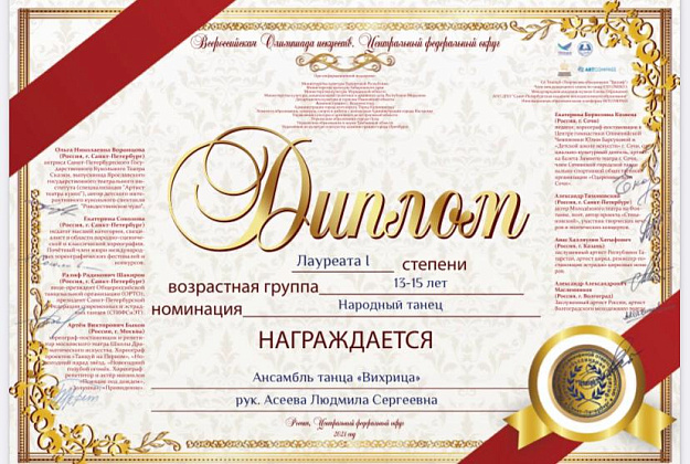 ОТЧЁТ. «Всероссийская Олимпиада искусств»  