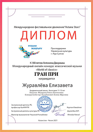 ОТЧЁТ. Международный конкурс классической музыки   «World  of classics»